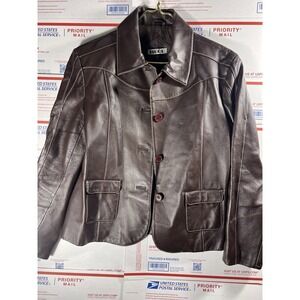 Vintage Tibor Brown Genuine Leather Jacket Women's XL Retro 80s 90s